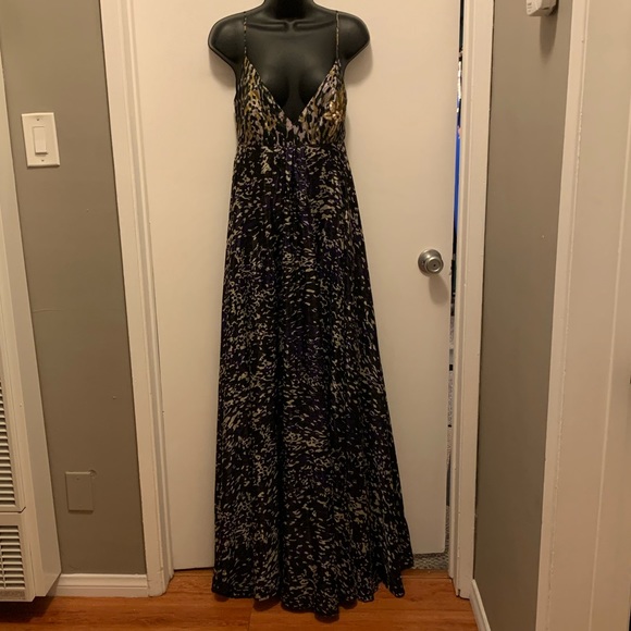 Rosanna Ocampo Dresses & Skirts - like new Rosanna Ocampo purple/yellow leopard maxi